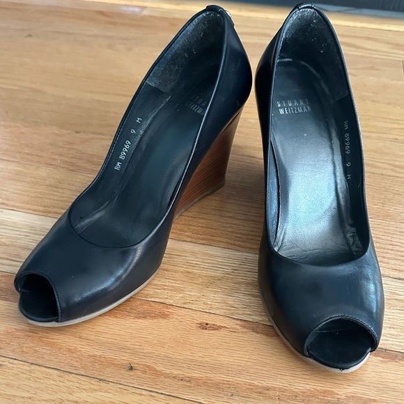 Stuart Weitzman Peep Toe Wedge Heel - Picture 2 of 7